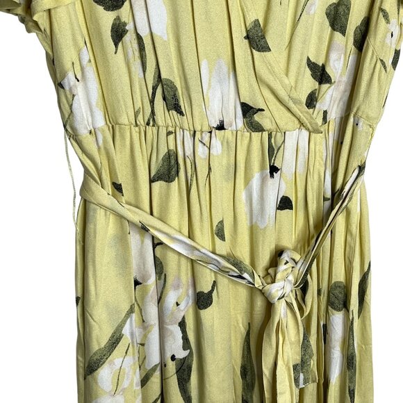 Rachel Roy Dress Womens Plus Size 3X Short Sleeve Sundress Yellow Floral Boho - Picture 5 of 12